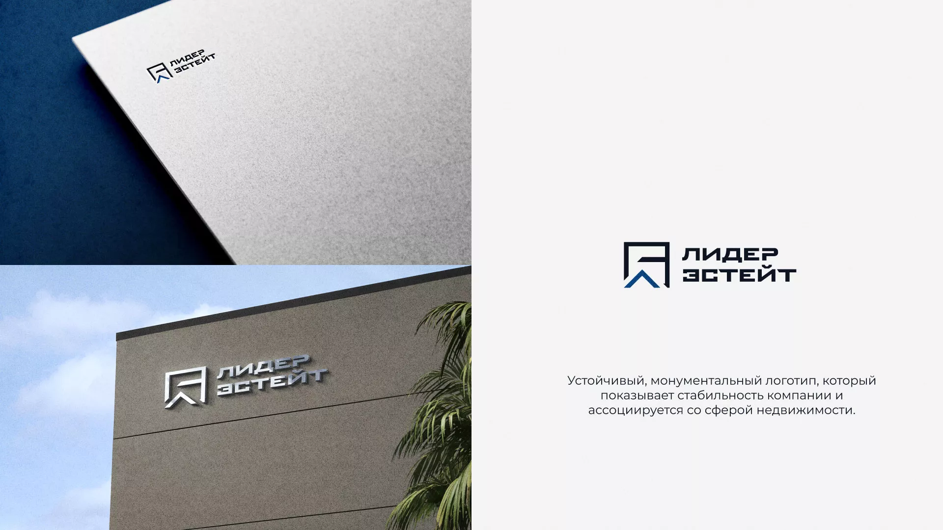 Разработка логотипа агентства недвижимости «Лидер Эстейт» в Мезени